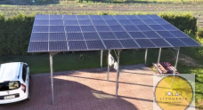 Carport standard K6600 6x2 4,50 KW saulės elektrinė pavėsinė